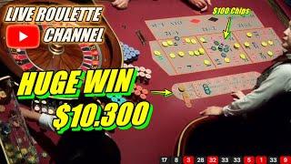  LIVE ROULETTE | HUGE WIN 10.300 In Real Casino  $100 Chips Bets Exclusive  2024-10-16