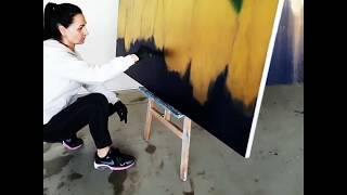 ABSTRACT PAINTING CREATION PROCESS | 150x170 cm