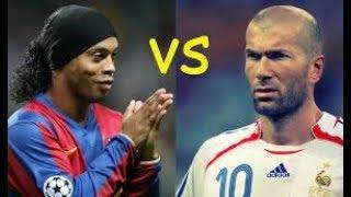 Ronaldinho VS Zinedine Zidane (Legendary Skills and Goals!)