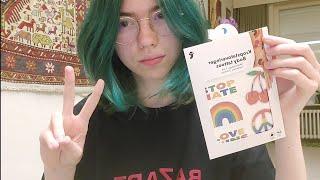 asmr with pride fake tattoos [tracing, follow my instructions]