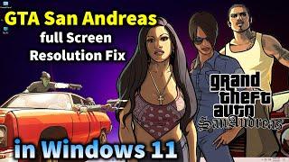 GTA San Andreas full Screen Resolution Fix (Laptop, Widescreen) 1920x1080  - Windows 11