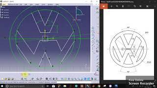 Volkswagen logo NEW DESIGN tutorial on CATIA V5/V6 for beginners