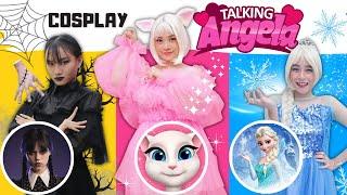 CÔNG CHÚA BIẾN HÌNH ANGELA - Đại chiến TIKTOK TALKING ANGELA cực dễ thương đối đầu WEDNESDAY hắc ám