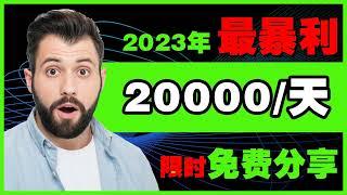 2023独家暴利网赚项目，小众却赚钱项目，每月在家轻松躺赚10～20万，合法的赚钱方法实现自己的被动收入！#创业 #赚钱 #网赚项目 #赚钱项目 #网赚#被动收入 #副业#油管赚钱 #2023