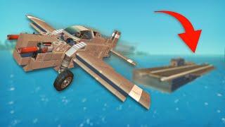 I Built an Aircraft Carrier for Ocean Flight! - Scrap Mechanic Gameplay