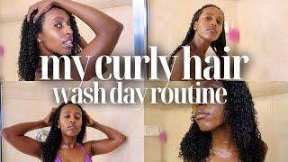 My Curly Hair Wash Day Routine *updated* | Lydia Tefera