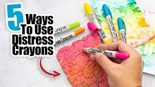 These 5 Distress Crayon TECHNIQUES will HAVE YOU HOOKED