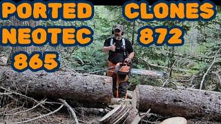 Charlie Brisco and Aaron Lynch PORTED Neotecs. 865 and 872. #firewood #gopro #chainsawman #teamwork