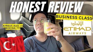 FIRST TIME FLYING BUSINESS CLASS w/ Etihad Airways Honest Review : Airbus vs Boeing Travel Vlog 2024