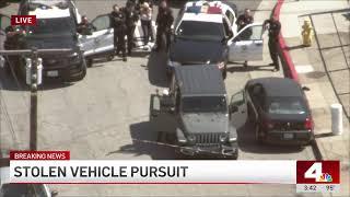 Watch Live: South LA Jeep Wrangler pursuit