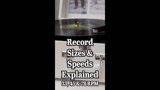 Record Speeds & Sizes Explained: 33, 45, 78 RPM, 7", 10", 12" #shorts #vinyl #records #dj #turntable