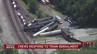 Crews respond to train derailment near Matteson, Illinois