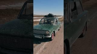 We drove the whole Kazakhstan on this old Lada for me to get ready for writing a movie script.