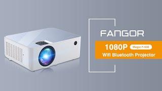 FANGOR Video Projector 1080 Native with Bluetooth，Support Wireless Mirroring Screen