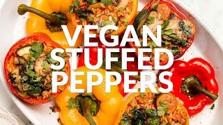 Easy Vegan Stuffed Bell Peppers