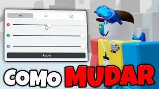 NOVA OPÇÃO DO ROBLOX MUDAR OS ITENS COMO MUDAR A POSIÇÃO E TAMANHO DO ITEM NO ROBLOX