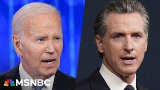 'You don't turn your back!': Newsom defiantly pushes back on calls for Biden to step down