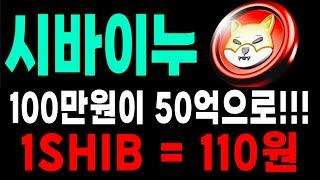 시바이누 110원 돌파!!!! 100만원이 50억 됩니다 #시바이누 #시바이누코인