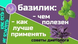 Базилик: польза. Базилик фиолетовый и зеленый - состав и разумное применение. Советы диетолога