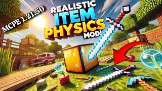 Item Physics Mod MCPE 1.21.44+ | Realistic Items Drop Addon MCPE | Mine Fire Bro