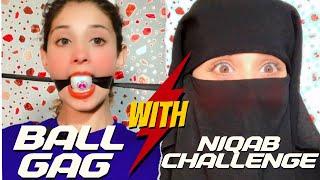 Ballgag +Niqab Challenge #aqsaadil #viralvideo #challenge #gag #ballgag#funnyvideo