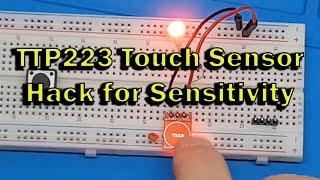 Making the TTP223 less sensitive using a capacitor