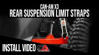 CA TECH USA - Can-Am X3 Rear  Suspension Limit Strap System - How To Installation Video