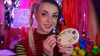 ASMR | Pom-Pom Does Your Face Paint & Clown Makeover