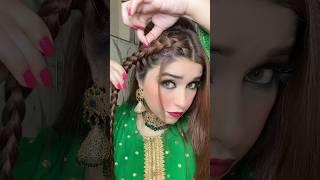 Wedding bridal fancy jora hairstyle #shorts #youtubeshorts #hairstyle le