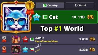 A Little Cat Got WORLD TOP 1 RANK in 8 Ball Pool