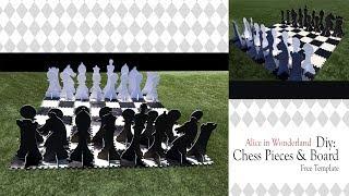 Alice in Wonderland DIY / CHESS PIECES AND BOARD