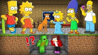 SIMPSONS vs Security House in Minecraft Maizen JJ and Mikey