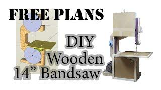 My new homemade 14" wooden bandsaw. Free plans.Part 2.Wheels making.