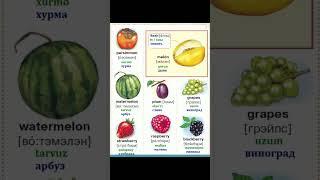 Fruits and Berries -Visual / Illustrated vocabulary #english #education #vocabulary