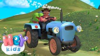 The tractor on the farm  | Blue Tractors Songs for Kids | HeyKids Nursery Rhymes
