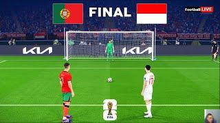 Portugal vs Indonesia - Penalty Shootout | FIFA World Cup 2026 Final | Ronaldo vs IND| eFootball PES