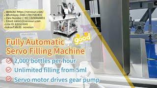 Nenosun Automatic servo filling machine gear pump #fillingmachinechina #fillingmachinemanufacturer