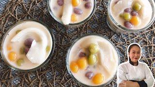 Rice Balls in Sweet Coconut Milk ( Thai Dessert) • Bua Loy |ThaiChef Food