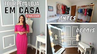 TOUR PELA MINHA LOJA DE ROUPAS EM CASA  [ATUALIZADO]  +Novo cenário para minhas fotos da loja