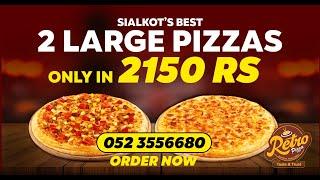 Most Popular Pizza in Sialkot, Retro Pizza - Deal Buy 1 Get 1 Free Pizza 2,150 RS