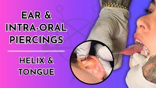 Ear & Intra-Oral Piercings | Helix & Tongue  (Standard Jewelry)