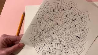 Art Class Middle School Elementary Remote Distance Learning Geometric Zentangle Doodle