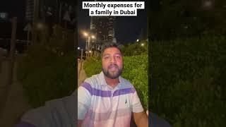 What would be the monthly expense in dubai for family?