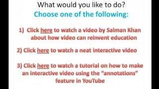 Tutorial on making an interactive video in YouTube