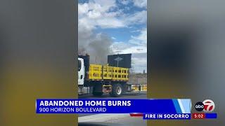 Fire shuts down southbound lanes of Horizon Boulevard