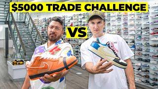 $5,000 Sneaker Trade Challenge Vs A Millionaire!