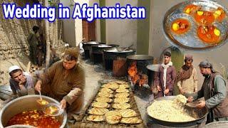 Village Style Wedding in AFGHANISTAN | How to cook rice