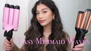 HOW TO: EASY MERMAID WAVES TUTORIAL | Tips | 2021 Summer Hair | BABYLISS DEEP WAVES vs AMAZON CURLER