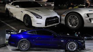 1000+ HP GTR, C6ZR1 & TWIN TURBO 5.0 BATTLE IT OUT