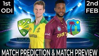 AUS vs WI 1St ODI Match Prediction Dream11- Melbourne cricket Ground Pitch Report | Live